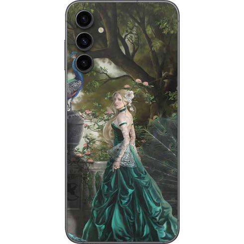 Woman with Peacocks by Nene Thomas Galaxy A14 5G Skin