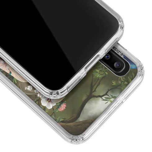 Woman with Peacocks by Nene Thomas Galaxy A20 Clear Case