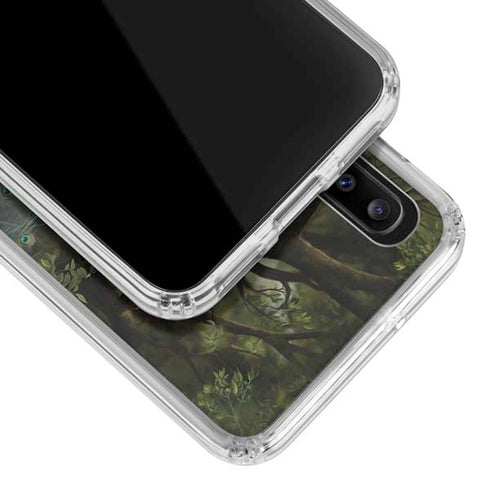 Woman with Peacocks by Nene Thomas Galaxy A30 Clear Case