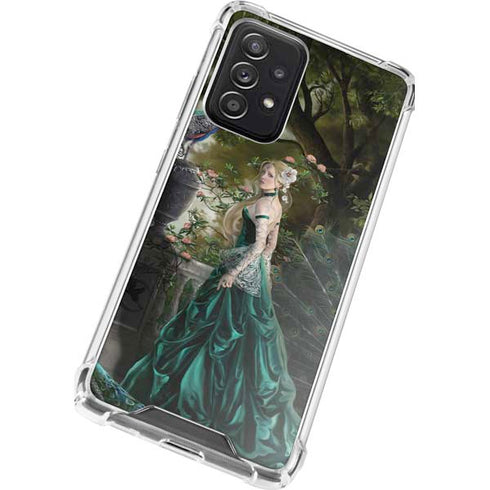 Woman with Peacocks by Nene Thomas Galaxy A52 5G Clear Case