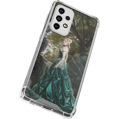 Woman with Peacocks by Nene Thomas Galaxy A53 5G Clear Case