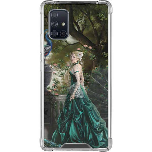 Woman with Peacocks by Nene Thomas Galaxy A71 5G Clear Case