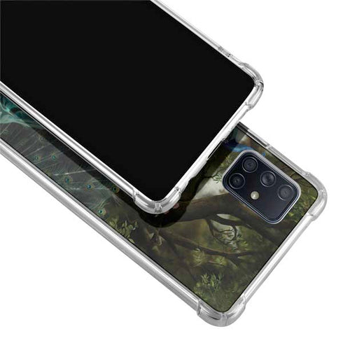 Woman with Peacocks by Nene Thomas Galaxy A71 5G Clear Case