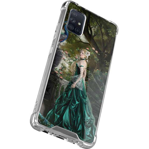 Woman with Peacocks by Nene Thomas Galaxy A71 5G Clear Case