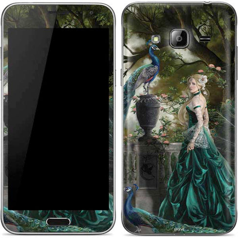 Woman with Peacocks by Nene Thomas Galaxy J3 Skin