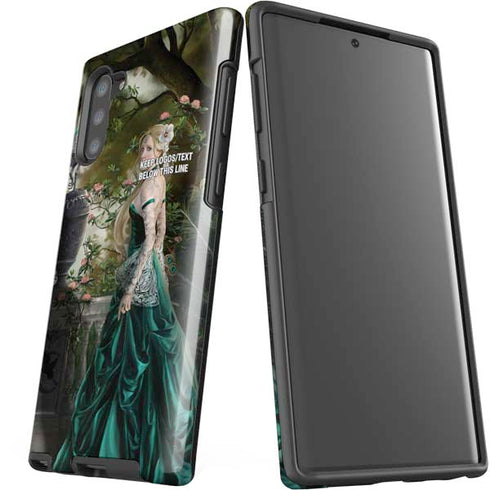 Woman with Peacocks by Nene Thomas Galaxy Note 10 Pro Case