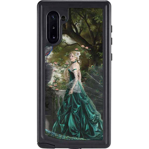 Woman with Peacocks by Nene Thomas Galaxy Note 10 Waterproof Case