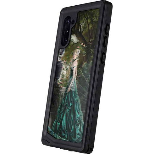 Woman with Peacocks by Nene Thomas Galaxy Note 10 Waterproof Case