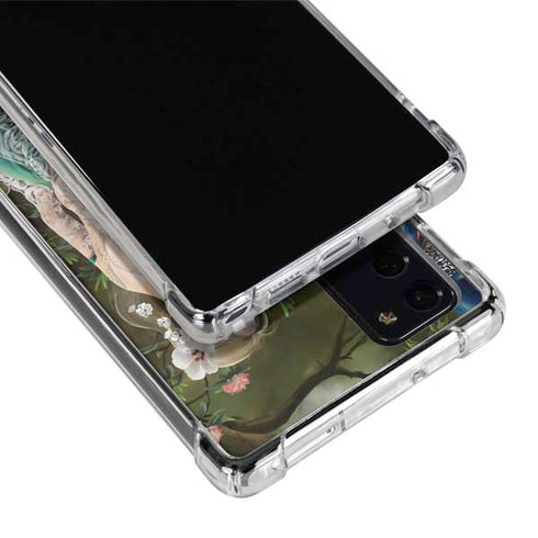 Woman with Peacocks by Nene Thomas Galaxy Note20 5G Clear Case