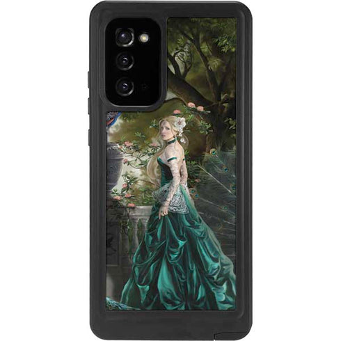 Woman with Peacocks by Nene Thomas Galaxy Note20 5G Waterproof Case