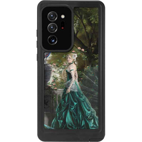 Woman with Peacocks by Nene Thomas Galaxy Note20 Ultra 5G Waterproof Case