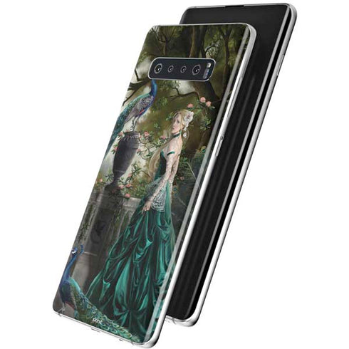 Woman with Peacocks by Nene Thomas Galaxy S10 Plus Skin