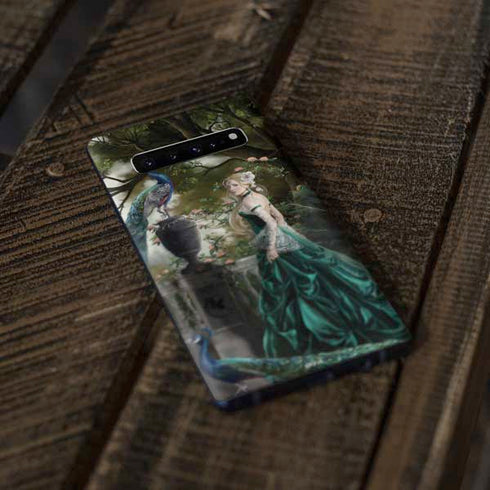 Woman with Peacocks by Nene Thomas Galaxy S10 Plus Skin