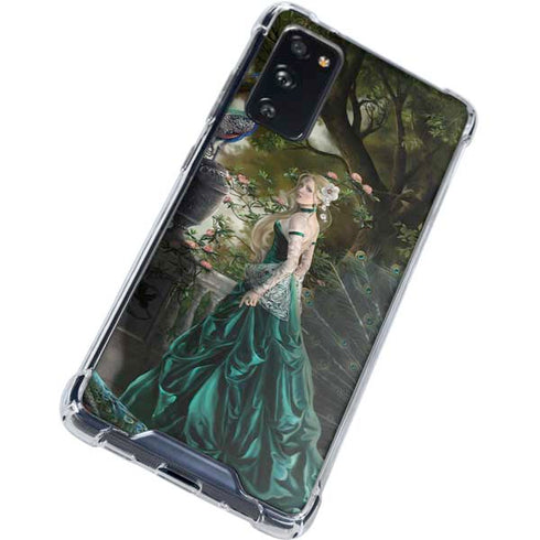Woman with Peacocks by Nene Thomas Galaxy S20 FE Clear Case