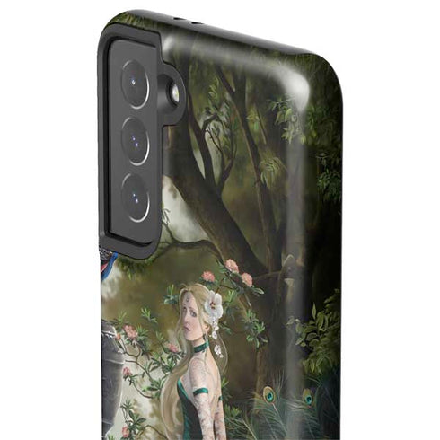 Woman with Peacocks by Nene Thomas Galaxy S21 5G Pro Case