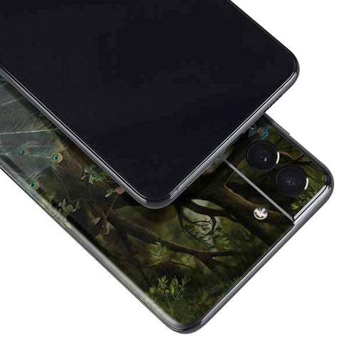 Woman with Peacocks by Nene Thomas Galaxy S21 5G Skin