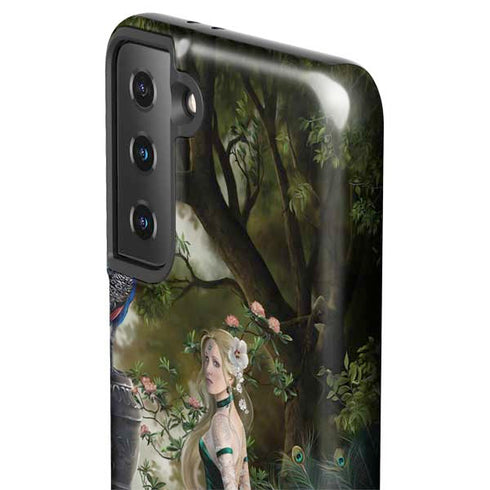 Woman with Peacocks by Nene Thomas Galaxy S21 FE Pro Case