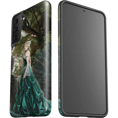 Woman with Peacocks by Nene Thomas Galaxy S21 FE Pro Case