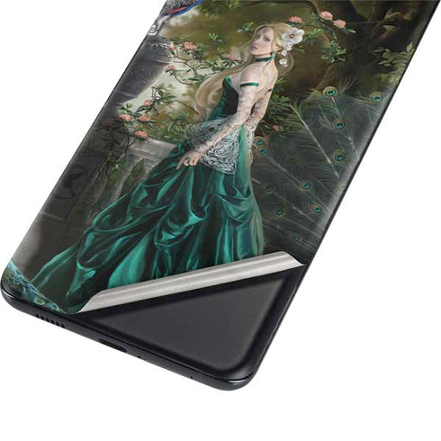 Woman with Peacocks by Nene Thomas Galaxy S21 Plus 5G Skin