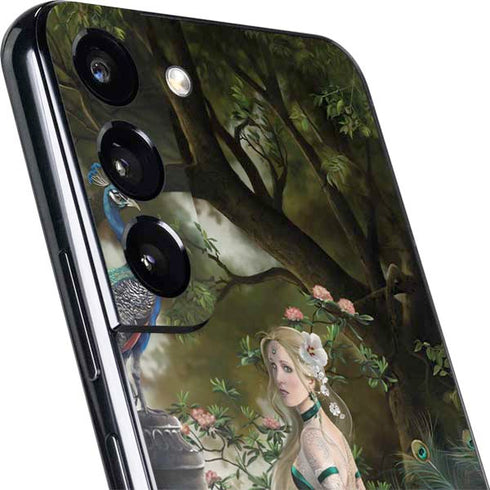 Woman with Peacocks by Nene Thomas Galaxy S22 Plus Skin