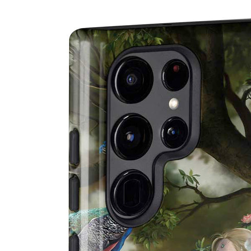 Woman with Peacocks by Nene Thomas Galaxy S22 Ultra Pro Case