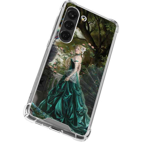 Woman with Peacocks by Nene Thomas Galaxy S23 Clear Case