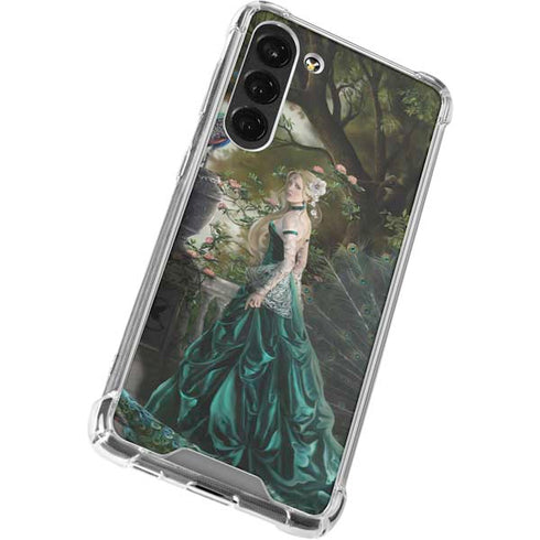 Woman with Peacocks by Nene Thomas Galaxy S23 Plus Clear Case
