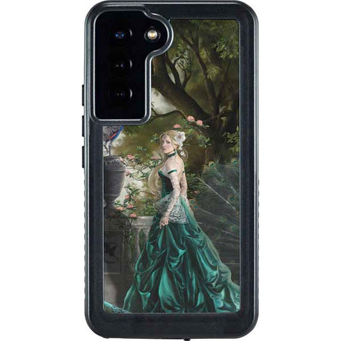 Woman with Peacocks by Nene Thomas Galaxy S23 Plus Waterproof Case