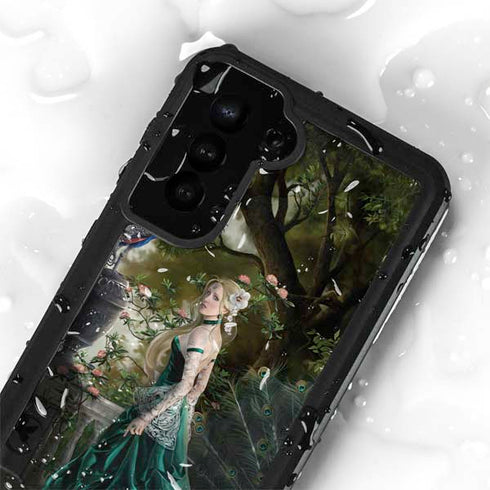 Woman with Peacocks by Nene Thomas Galaxy S23 Waterproof Case