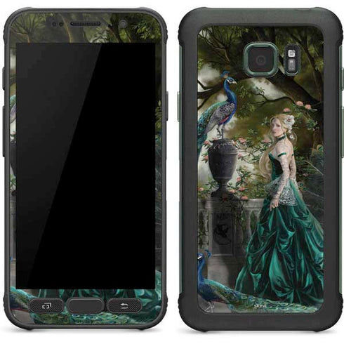 Woman with Peacocks by Nene Thomas Galaxy S7 Active Skin