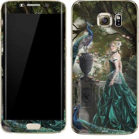 Woman with Peacocks by Nene Thomas Galaxy S7 Edge Skin
