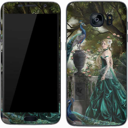 Woman with Peacocks by Nene Thomas Galaxy S7 Skin