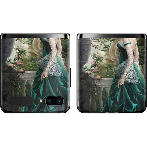 Woman with Peacocks by Nene Thomas Galaxy Z Flip Skin