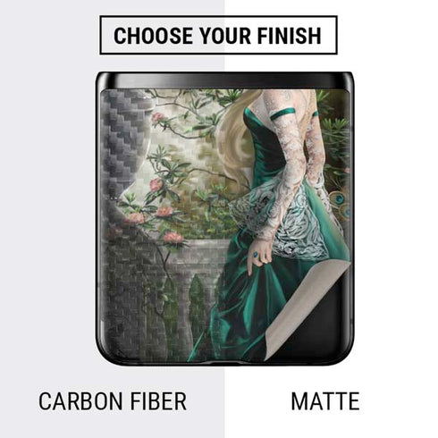 Woman with Peacocks by Nene Thomas Galaxy Z Flip Skin