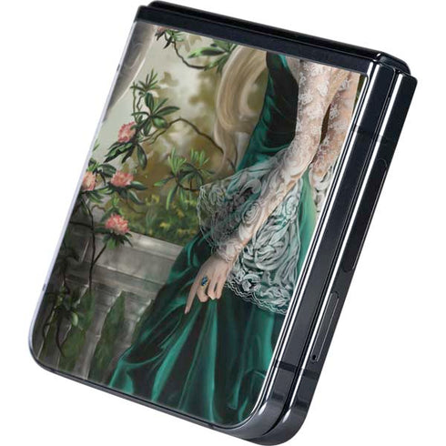 Woman with Peacocks by Nene Thomas Galaxy Z Flip5 5G Skin