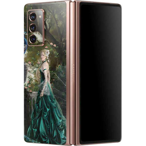 Woman with Peacocks by Nene Thomas Galaxy Z Fold2 5G Skin
