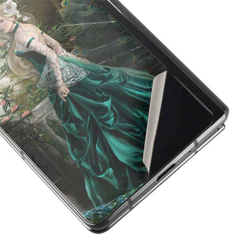 Woman with Peacocks by Nene Thomas Galaxy Z Fold2 5G Skin