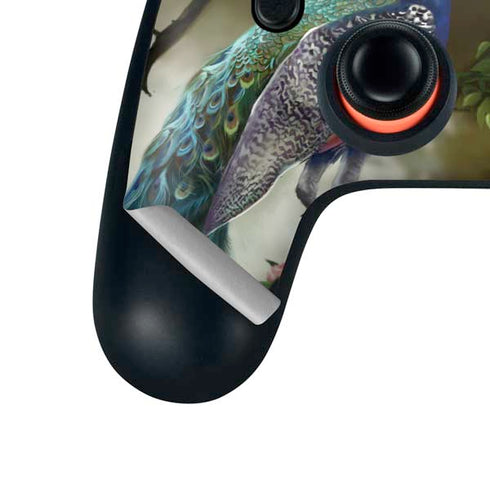 Woman with Peacocks by Nene Thomas Google Stadia Controller Skin