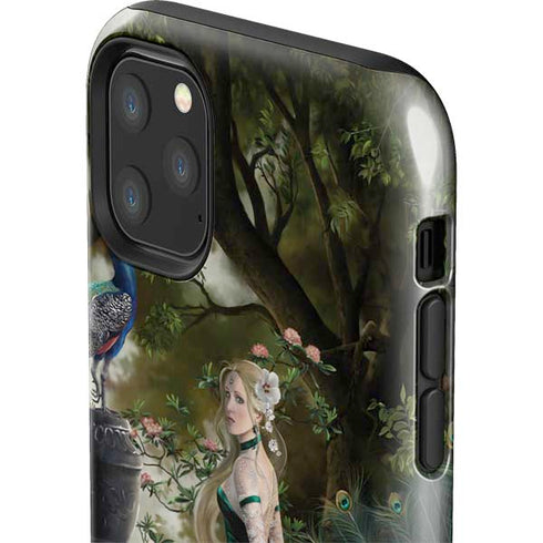 Woman with Peacocks by Nene Thomas iPhone 11 Pro Max Impact Case
