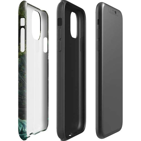 Woman with Peacocks by Nene Thomas iPhone 11 Pro Max Impact Case
