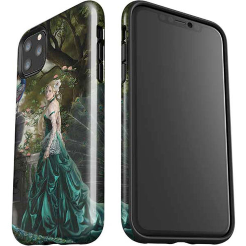 Woman with Peacocks by Nene Thomas iPhone 11 Pro Max Impact Case
