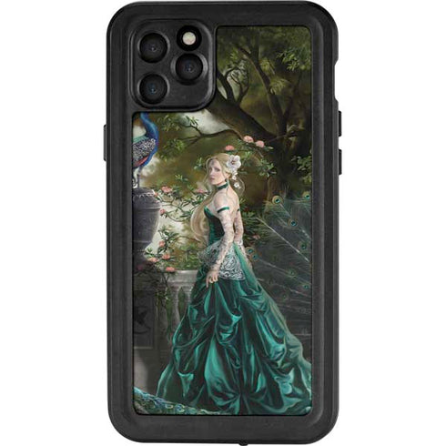 Woman with Peacocks by Nene Thomas iPhone 11 Pro Max Waterproof Case