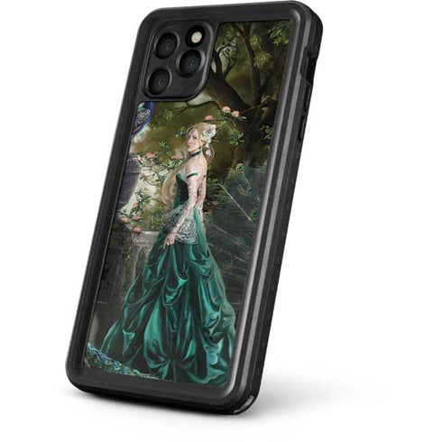 Woman with Peacocks by Nene Thomas iPhone 11 Pro Max Waterproof Case