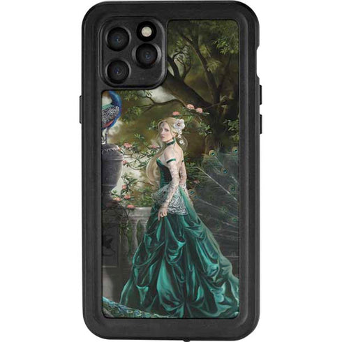 Woman with Peacocks by Nene Thomas iPhone 11 Pro Waterproof Case