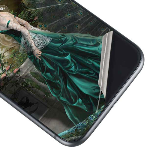 Woman with Peacocks by Nene Thomas iPhone 11 Skin