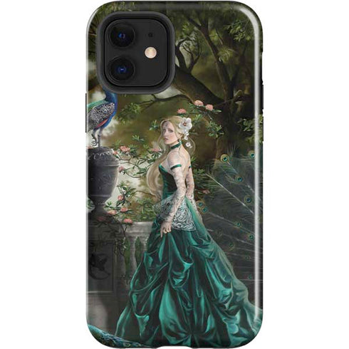 Woman with Peacocks by Nene Thomas iPhone 12 Impact Case