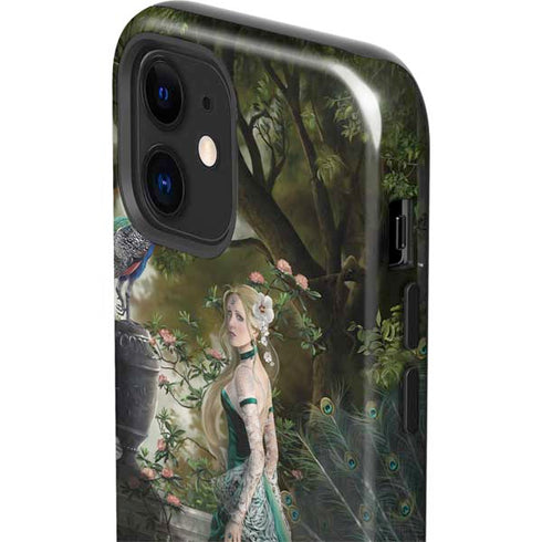 Woman with Peacocks by Nene Thomas iPhone 12 Impact Case