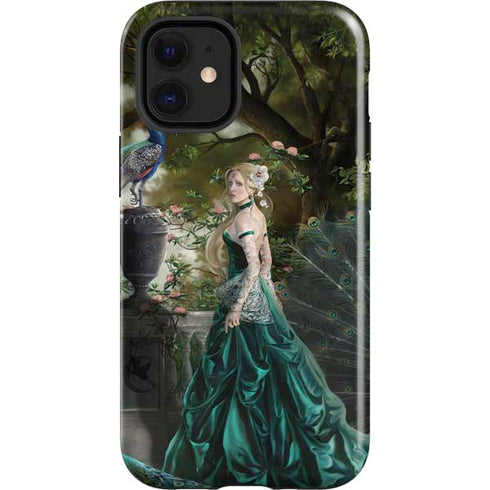 Woman with Peacocks by Nene Thomas iPhone 12 Mini Impact Case