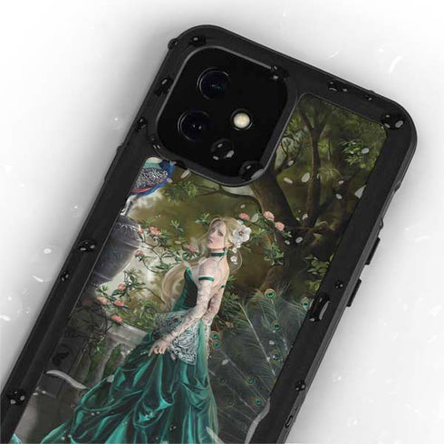 Woman with Peacocks by Nene Thomas iPhone 12 Mini Waterproof Case