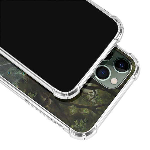 Woman with Peacocks by Nene Thomas iPhone 12 Pro Clear Case